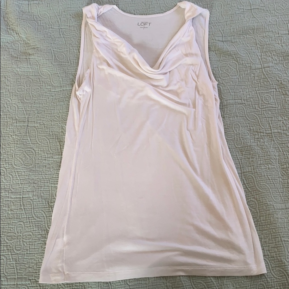 White scoop neck